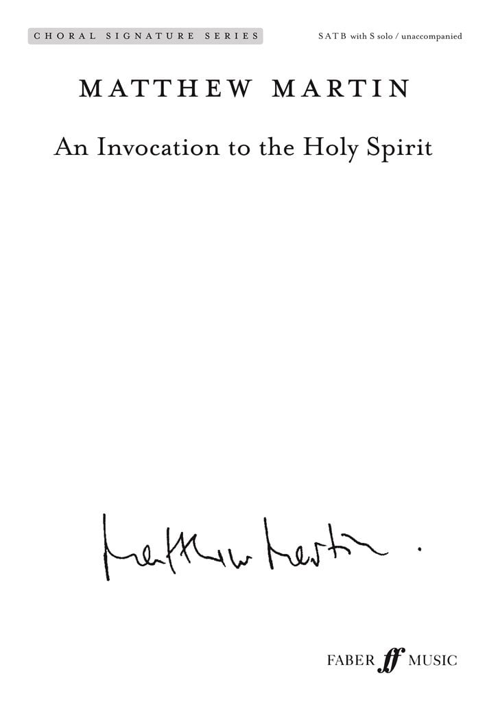 An Invocation To The Holy Spirit